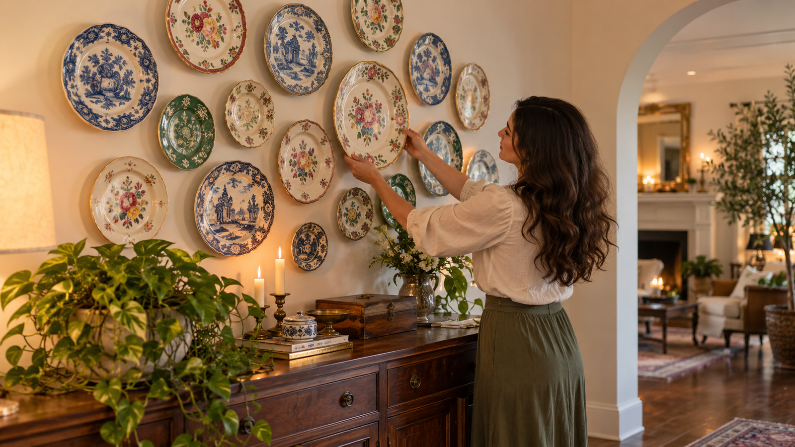 Pratos de porcelana na parede podem substituir quadros?
